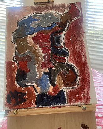 Fragmented Reflections: Emotions Shaped in Bold Colors