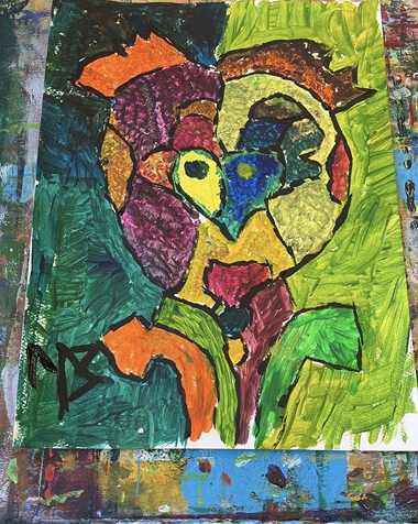 Love and Resilience Growing Through Fragmented Colors